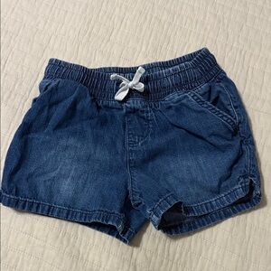 Cat & Jack Girls Dark Blue Denim Shorts Size Small 6/7